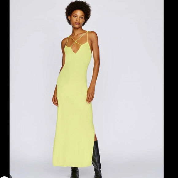 Frame Neon low V Strappy Slip Dress size XS - Picture 2 of 16